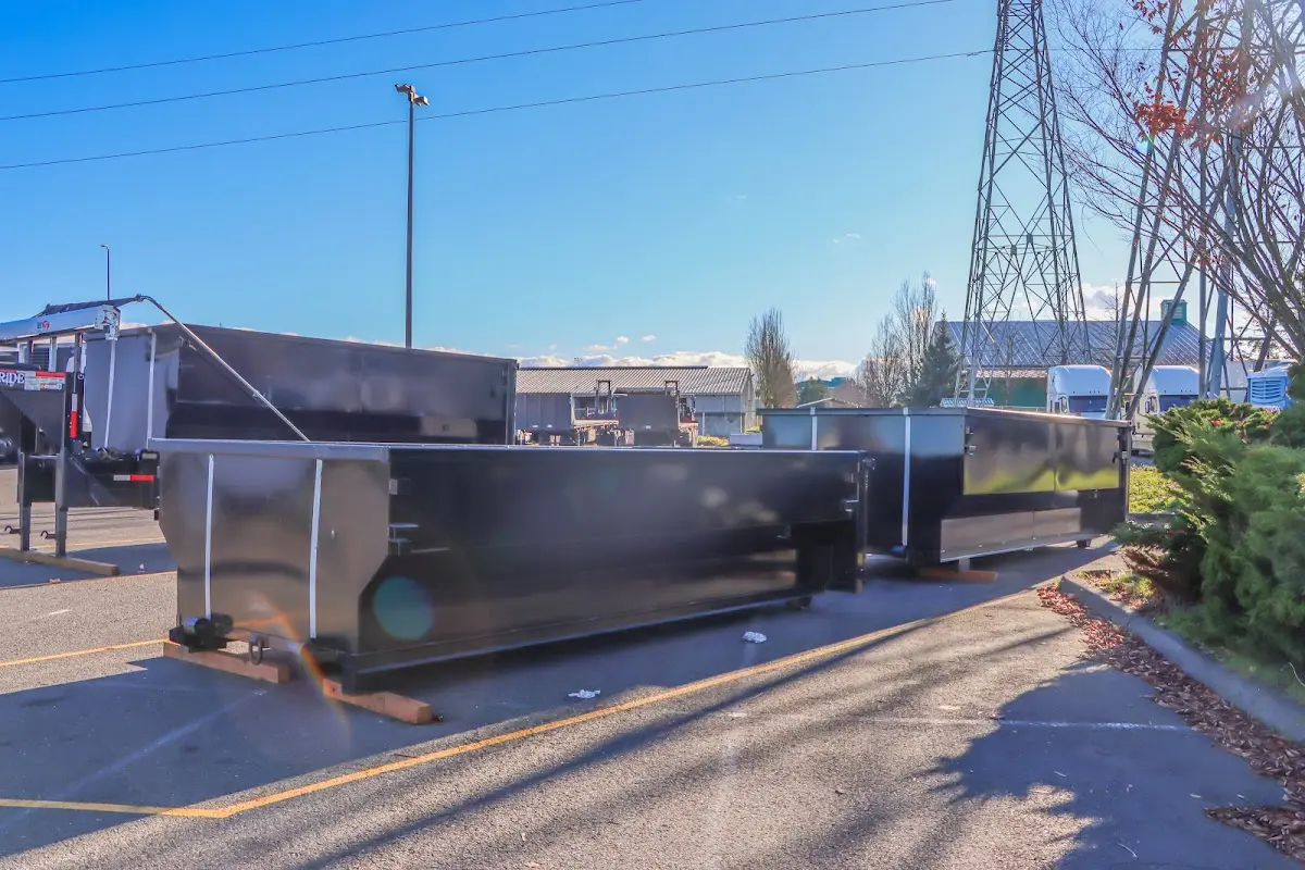 Roll-off dumpster ready for waste disposal at job site for Residential Dumpster Rental in Four Corners